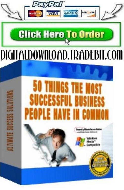 Product picture 50 Things The Most Successful Business People Have In Common