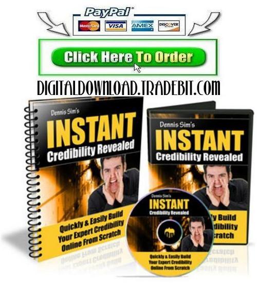 Product picture Instant Credibility Revealed