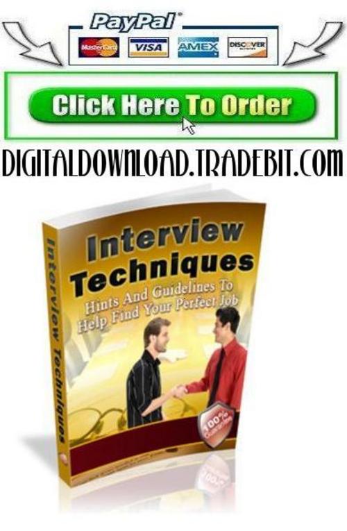 Product picture Interview Techniques