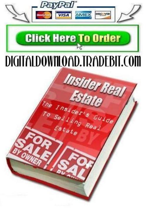 Product picture Insiders Guide To Selling Real Estate