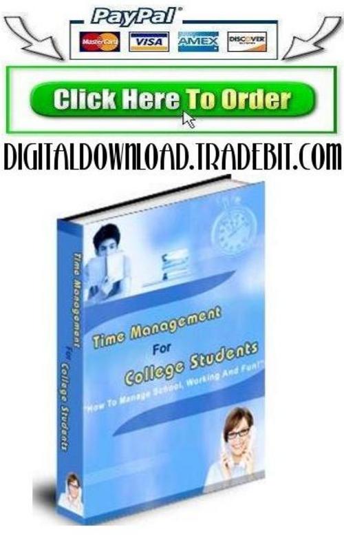 Product picture Time Management For College Students