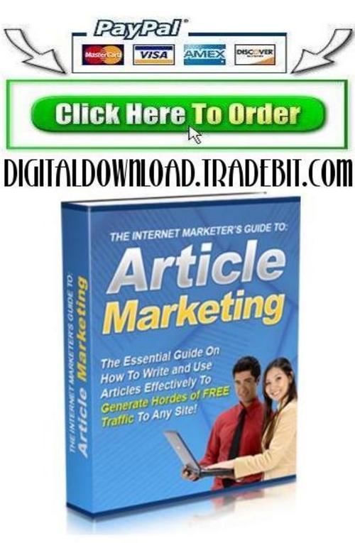 Product picture Marketers Guide To Article Marketing