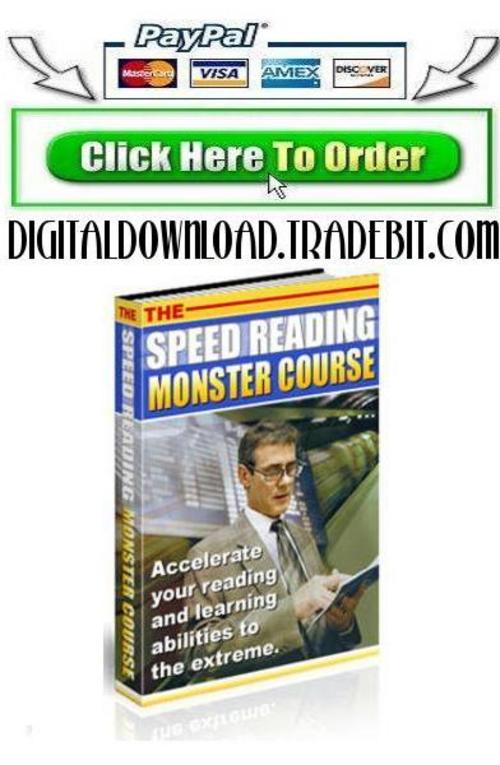 Product picture The Speed Reading Monster Course
