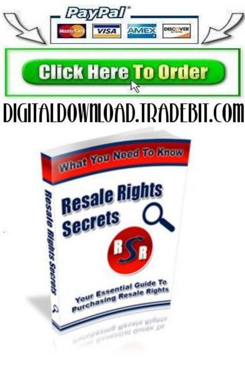 Product picture Resale Rights Secrets
