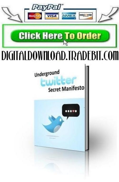 Product picture Underground Twitter Secret Manifesto 